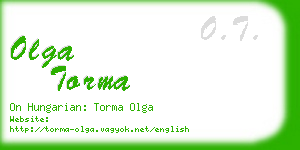 olga torma business card